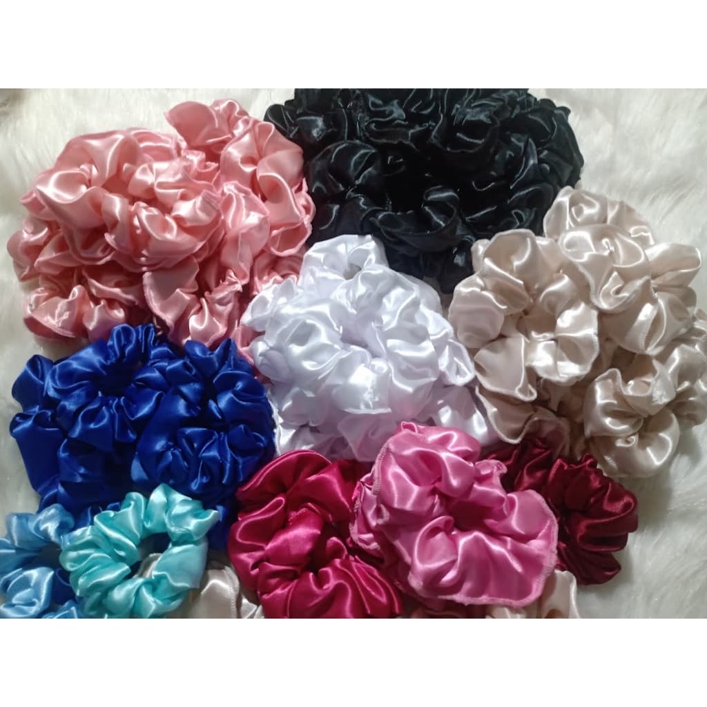 Xuxinha de cetim pacote com 50 peças, cores sortidas, multicolor