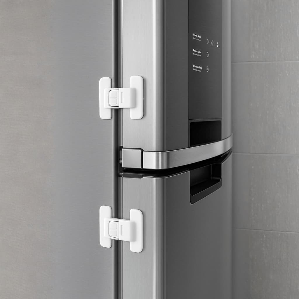 Travas Para Geladeira e Gavetas Protetor Segurança Infantíl Fechadura de Porta Armário