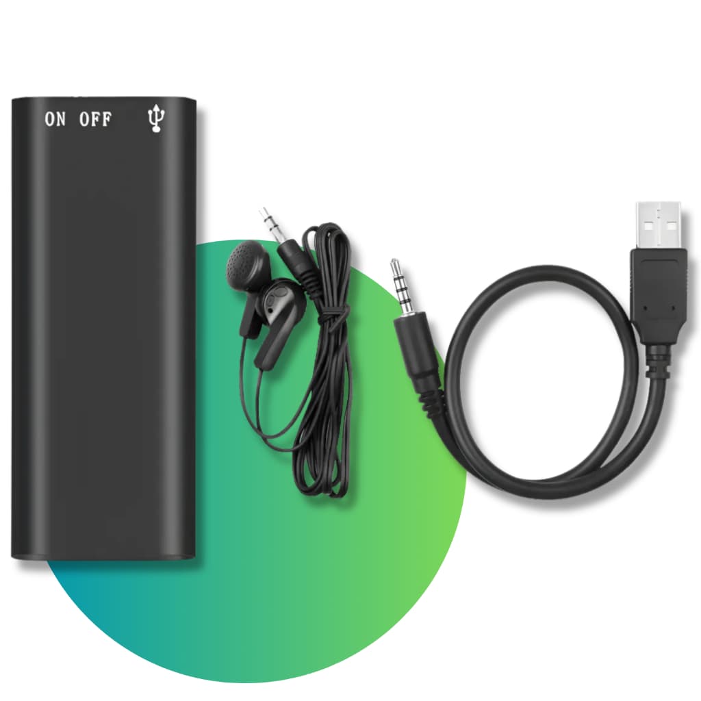 Mini Gravador de Voz Som Digital Espião 96h  Micro Escuta Profissional Mpmax