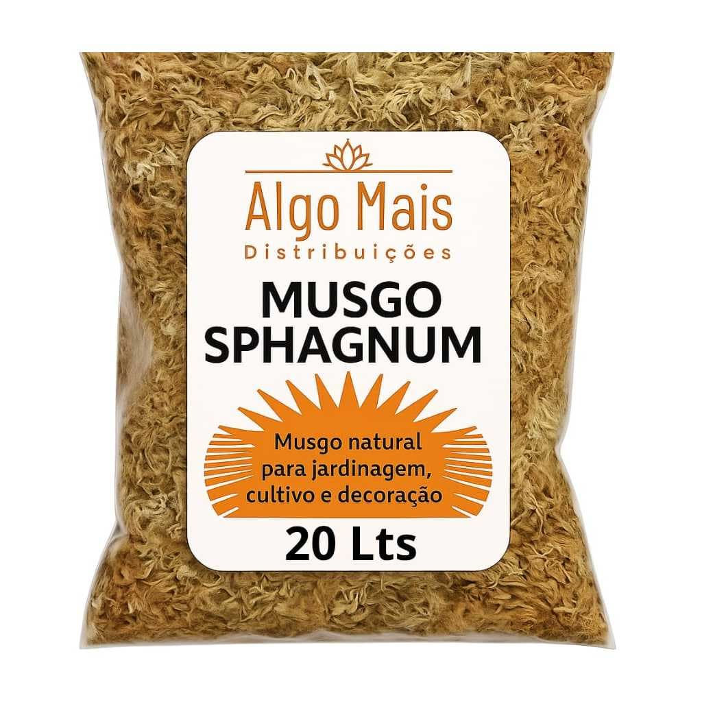 Musgo Esfagno Desidratado Seco Rosado 5, 10 e 20 Litros Ideal para Orquídeas, Suculentas, Terrários e Replantio