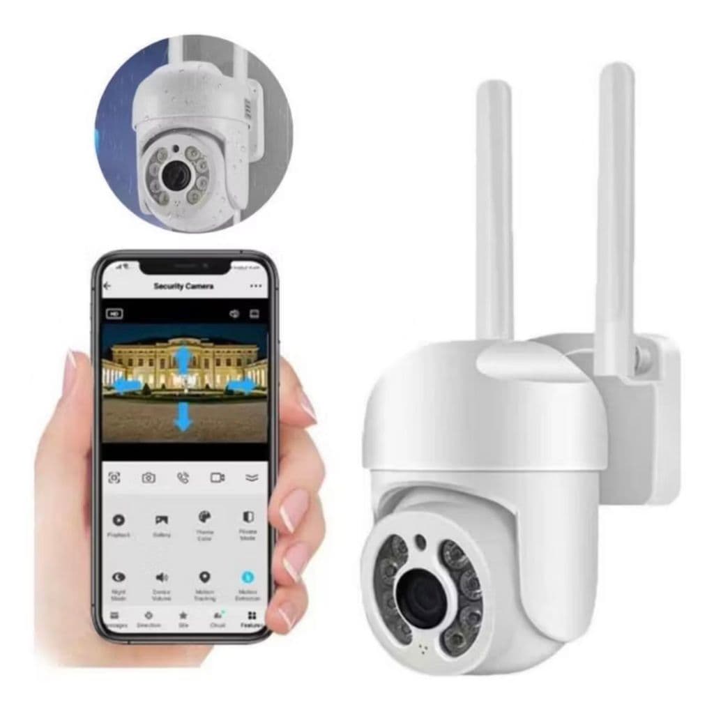 Câmera De Segurança wi-fi externa À Prova D'água full hd yoosee ou icsee gira 360 - Bivolt