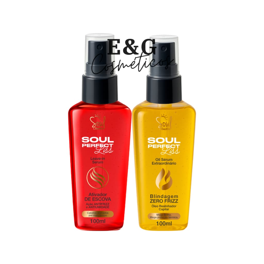 Óleo Sérum Perfet Liss Ativador de Escova - Blindagem Zero Frizz 100ml Soul Cosméticos