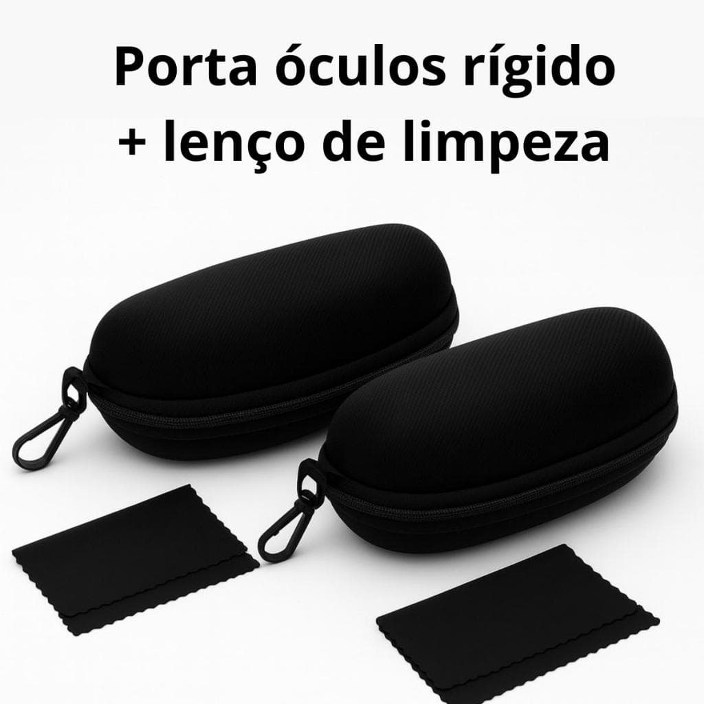 kit Estojo para óculos Case com ziper Porta Óculos de grau Feminino Masculino Unisex