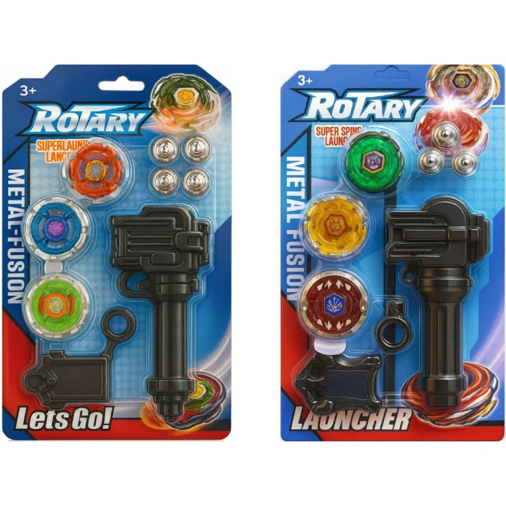 Kit 6 Beyblade Metal Led + 2 Lançadores Promoção Tornado Brinquedo Lança Beyblade Luz LedInfantil