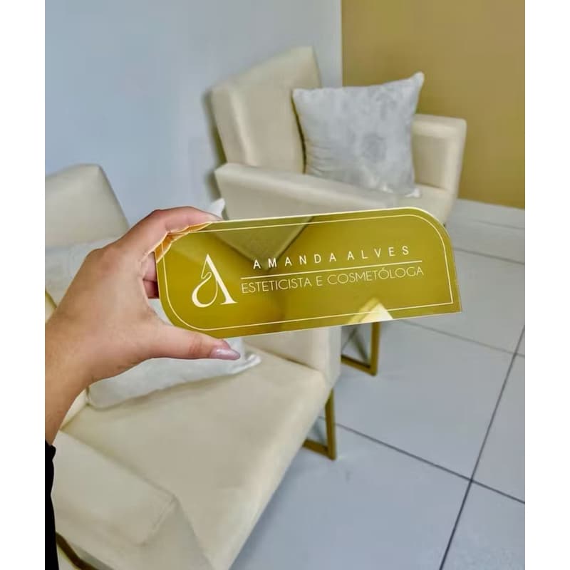 Placa Sinalização De Porta Personalizada em Acrilico Espelhado.