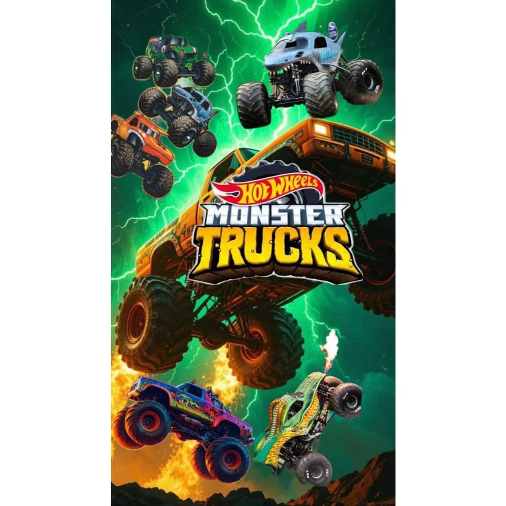 TOALHA PRAIA PISCINA BANHO - GIGANTE - MENINO - HOTWHEELS