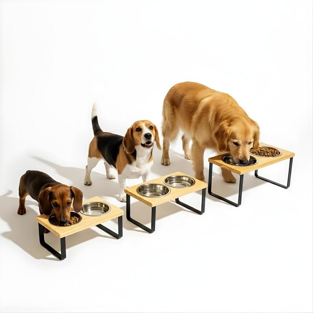 Comedouro Elevado Duplo Pé de Ferro P M G Resistente Tigela Inox Cachorro Gato Cães Pet Ração Água