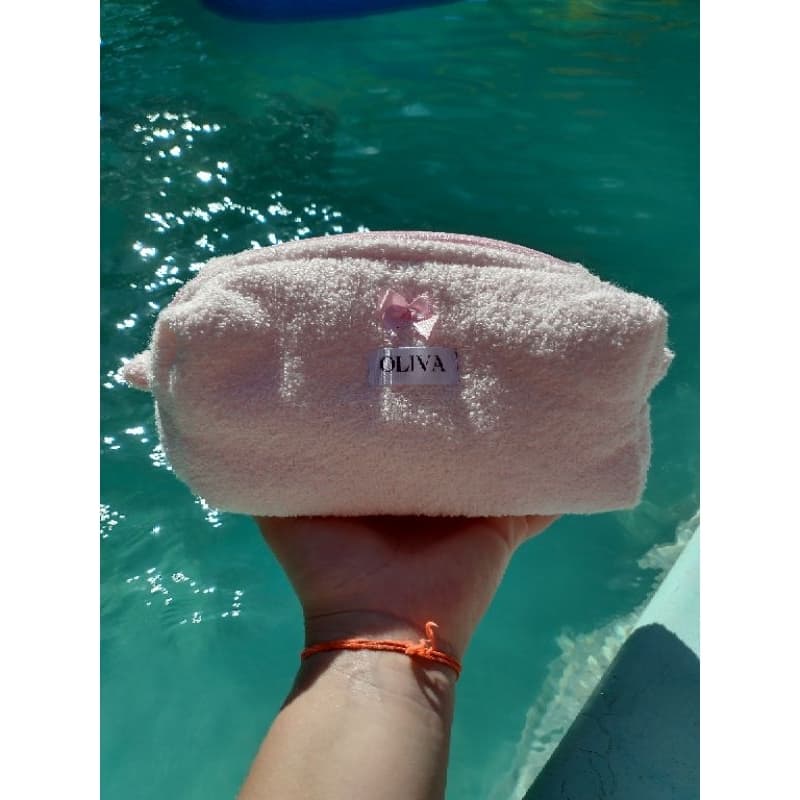 Nécessaire Feminina Rosa Atoalhada | Porta Maquiagem e Skincare