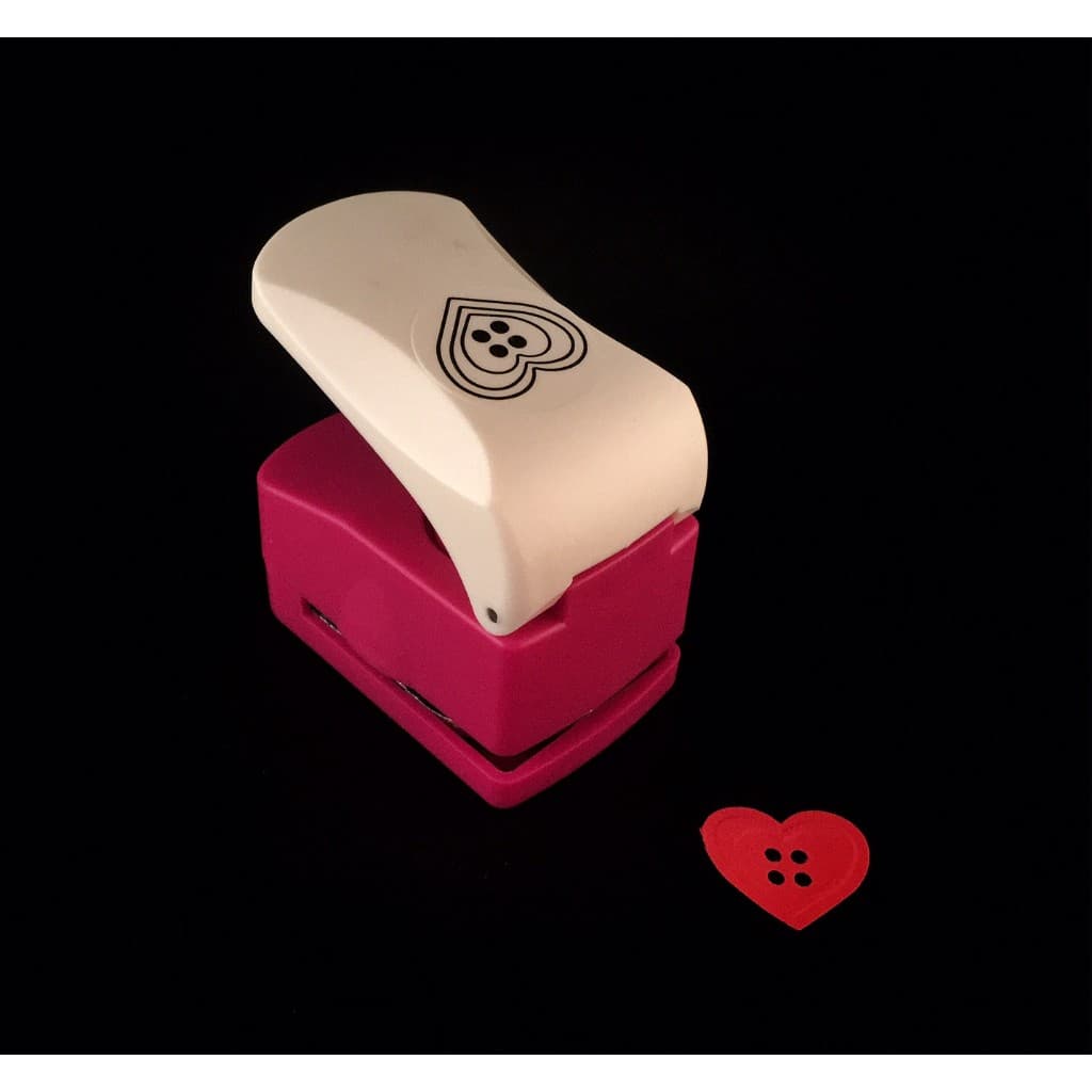 Furador Scrapbook Com Relevo Para Papel Botão De Coração 2,9cm