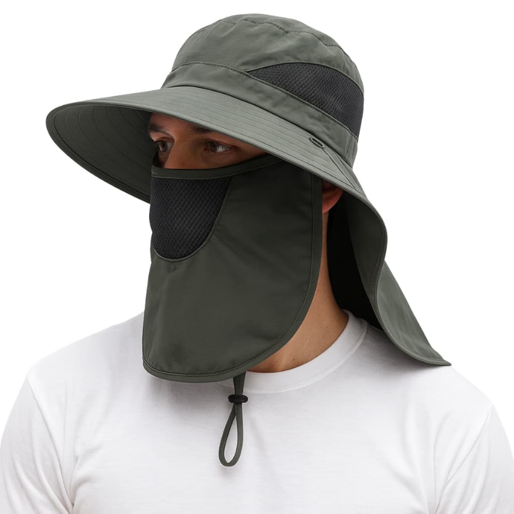 Chapéu De Pescador Camping Praia Proteção Solar Com Aba Grande