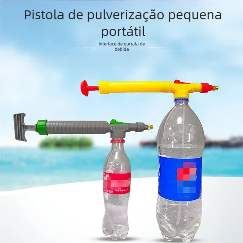 Bomba Pulverizadora para Garrafas PET - Adaptável para Jardim, Limpeza e Higienização com Válvula de Pressão