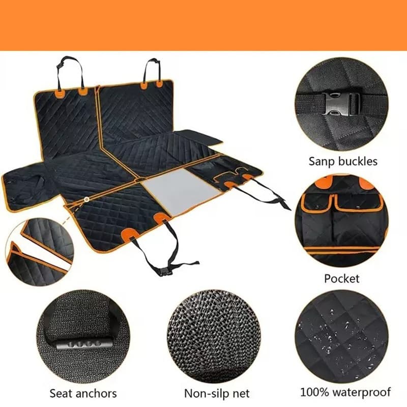 Capa Impermeável para Pet 5 em 1 – Banco de Carro com Cinto de Segurança