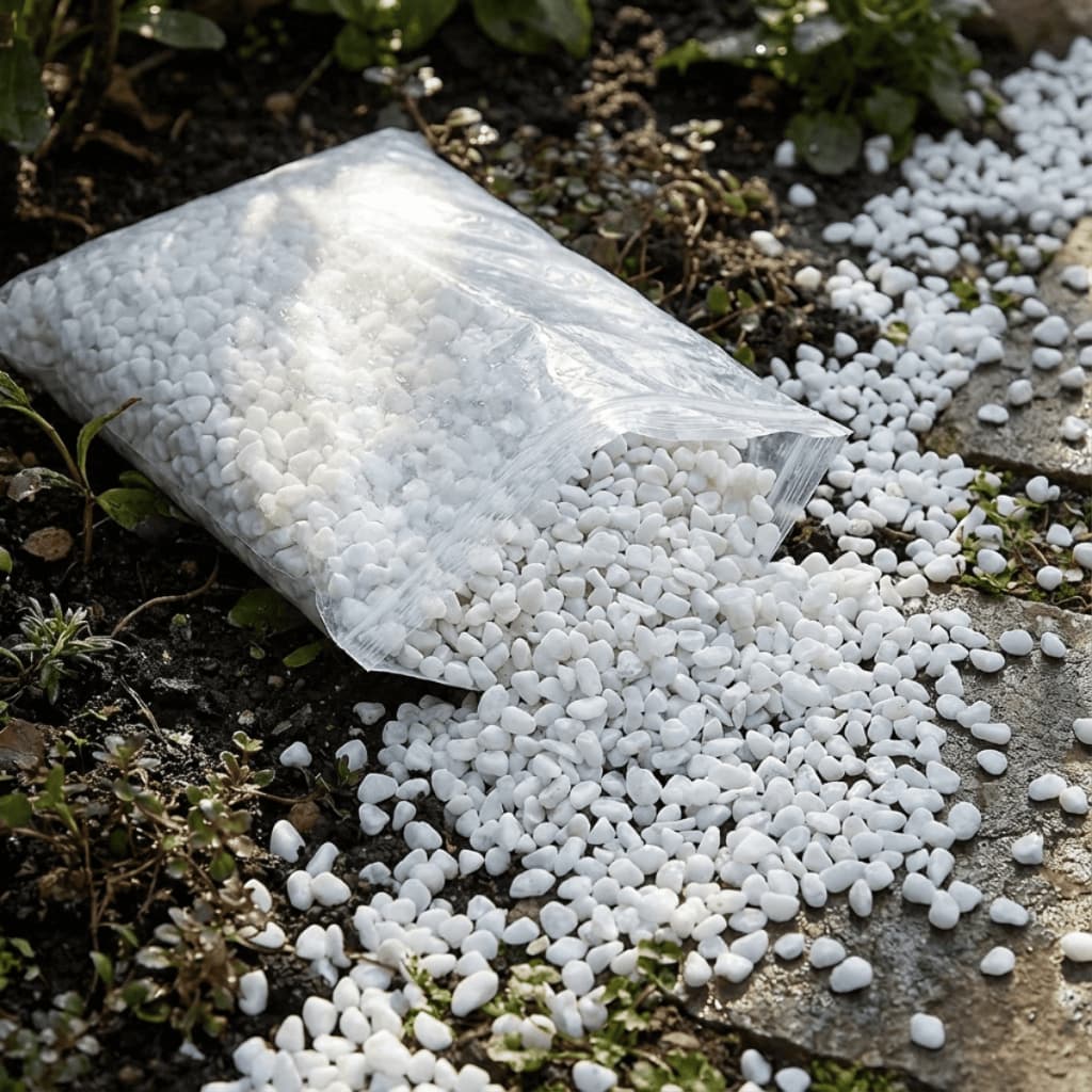 Pedra Branca Jardim 1kg até 20kg  Pedrisco Granilha Decorativa Vasos de Planta Grafiato