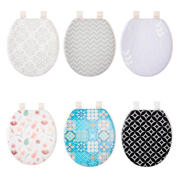 Assento Sanitário Almofadado Decorado Clink