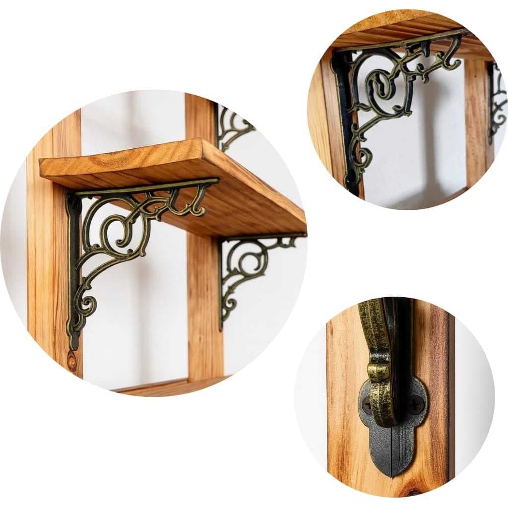 suporte mão francesa prateleira estilo colonial, rustico na cor ouro velho