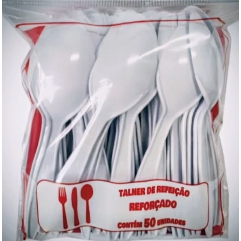 Colher Reforçado Master Refeição Descartável  para Sopa, Caldos e Eventos - kit com 50, 100, 200 unidades