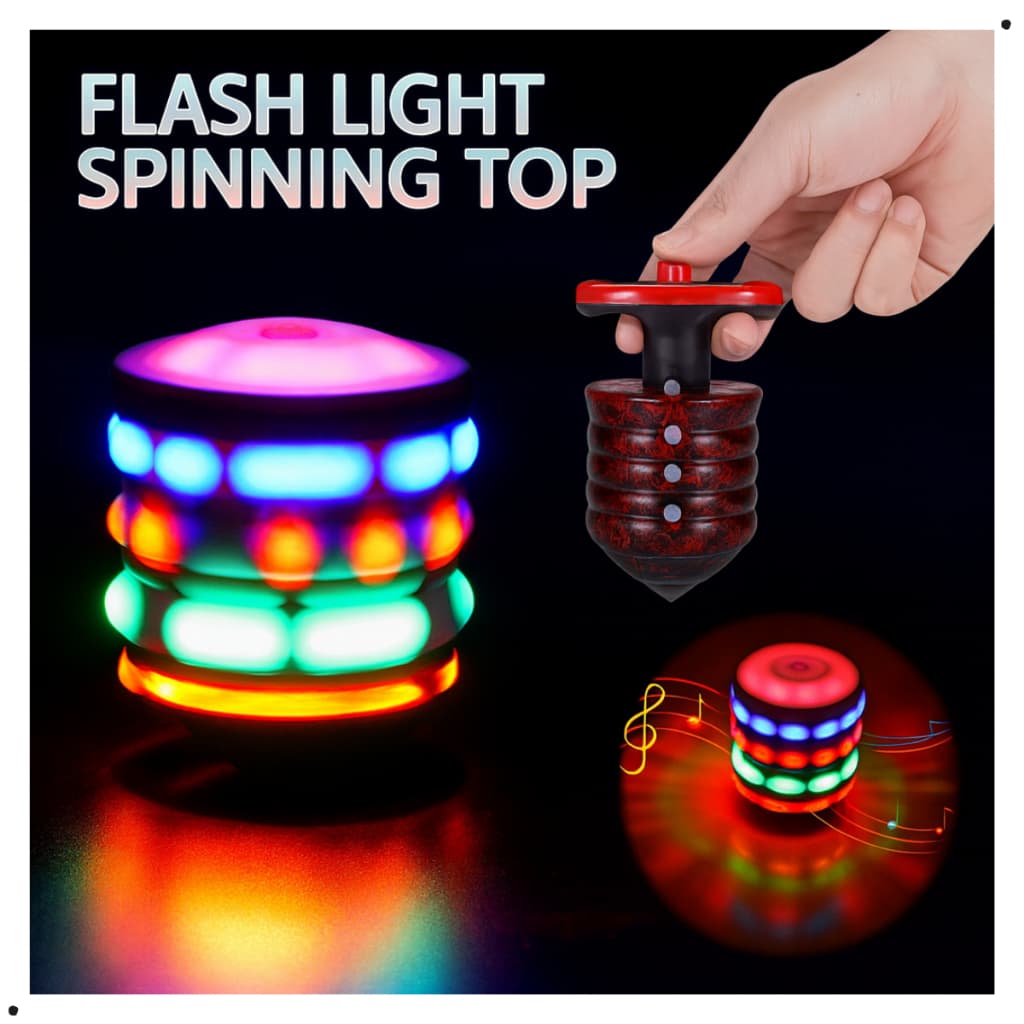 Pião Musical Luz Som Lançador Automático Peao Brinquedo Infantil Meninos Meninas Presente Natal