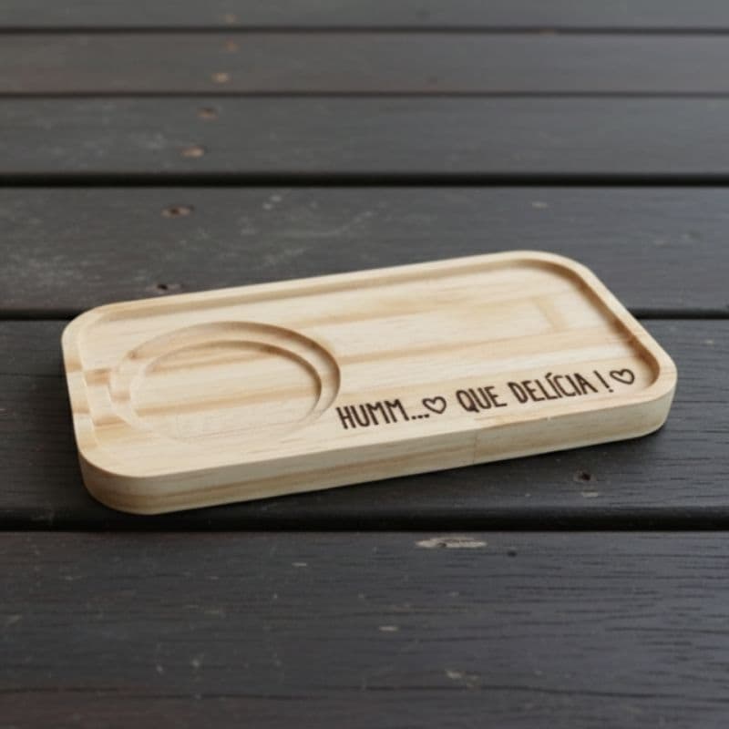 Pires de Madeira Pinus Retangular para xícara de café  artesanal rustico natural decorativo suporte