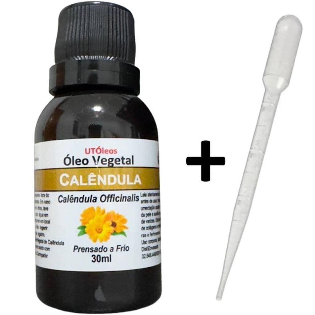 Óleo Vegetal de Calêndula 30mL | Cicatrizante, Protetor Solar e Maciez Capilar - 100% Natural e Puro