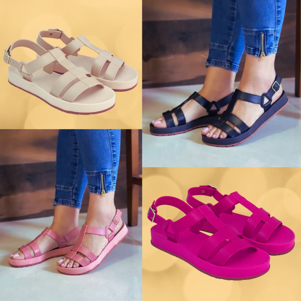 Sandálias Feminina Sandalhas Papete Chinelo Rasteirinha Plataforma Anatomicas Ortopedica Lançamento