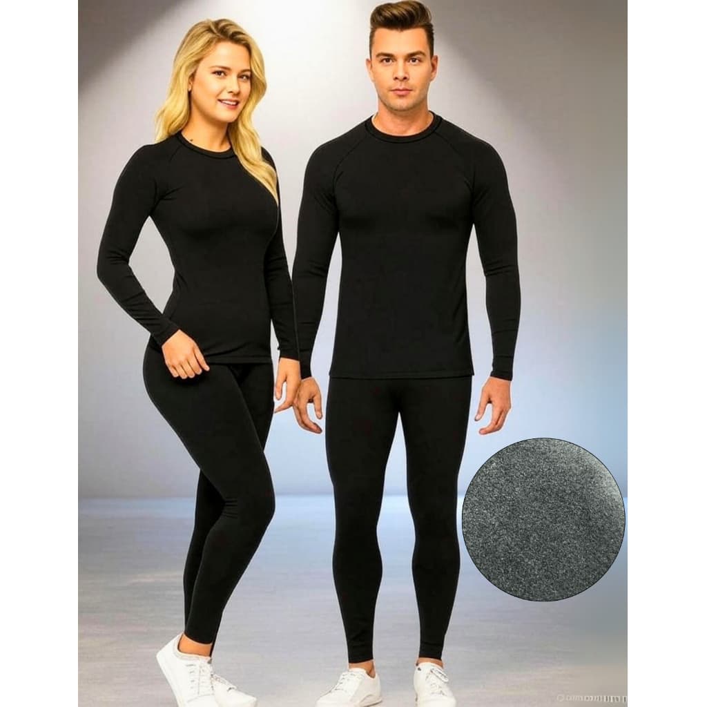 Conjunto Segunda Pele Térmico Unissex Flanelado Calça Blusa Academia Treino Corrida Premium Vellenza