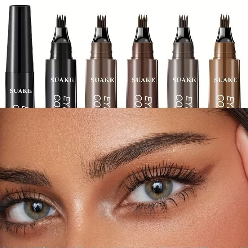 Lápis de Sobrancelha De 4 Pontas-Fórmula Sedosa À Prova D'água , Traços Naturais Semelhantes A Cabelos