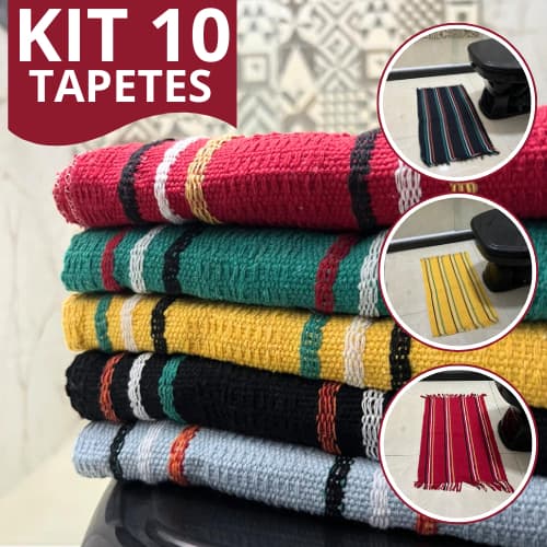 Kit 10 Tapetes De Banheiro Jogo Para Casa De Piso Varias Cores Conjunto 10 Unidades