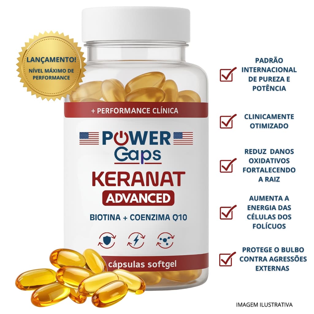Keranat Advanced Nova Fórmula + Performance Clínica 60 Cáps