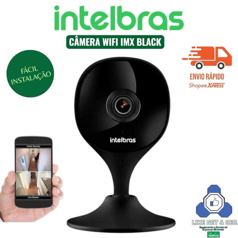 Câmera interna inteligente Wi-Fi Full HD iMX C Black INTELBRAS