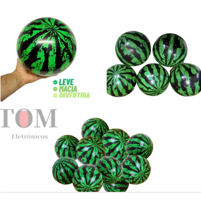 Kit 6/10/15/20  Bola Melancia de Vinil Festas, Eventos, Decoração ATACADO