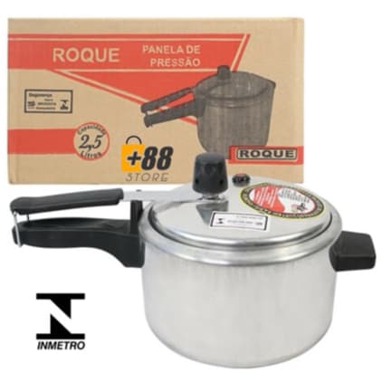 Panela de Pressão 2,5 Litros Pequena em Aluminío Polído com Ótima Pressão e selo INMETRO