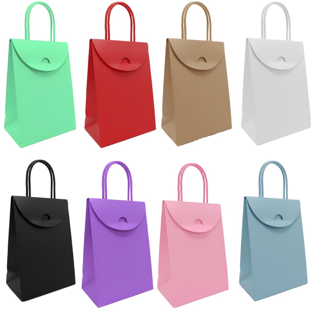 Sacola Papel Colorida Extra Pequena - 09x13x06 - 10/50 Unidades