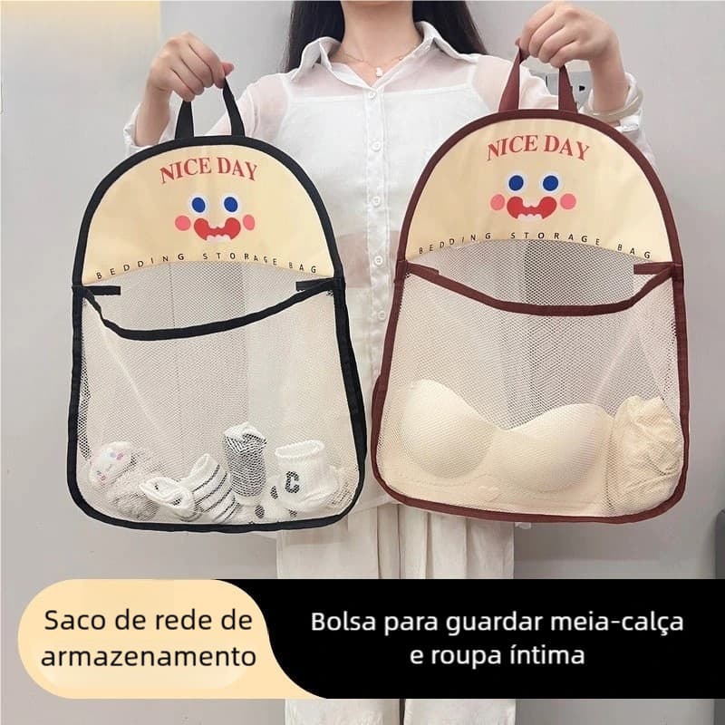 Desenho Animado Saco Suspenso – Malha para Armazenamento de Meias e Domésticos