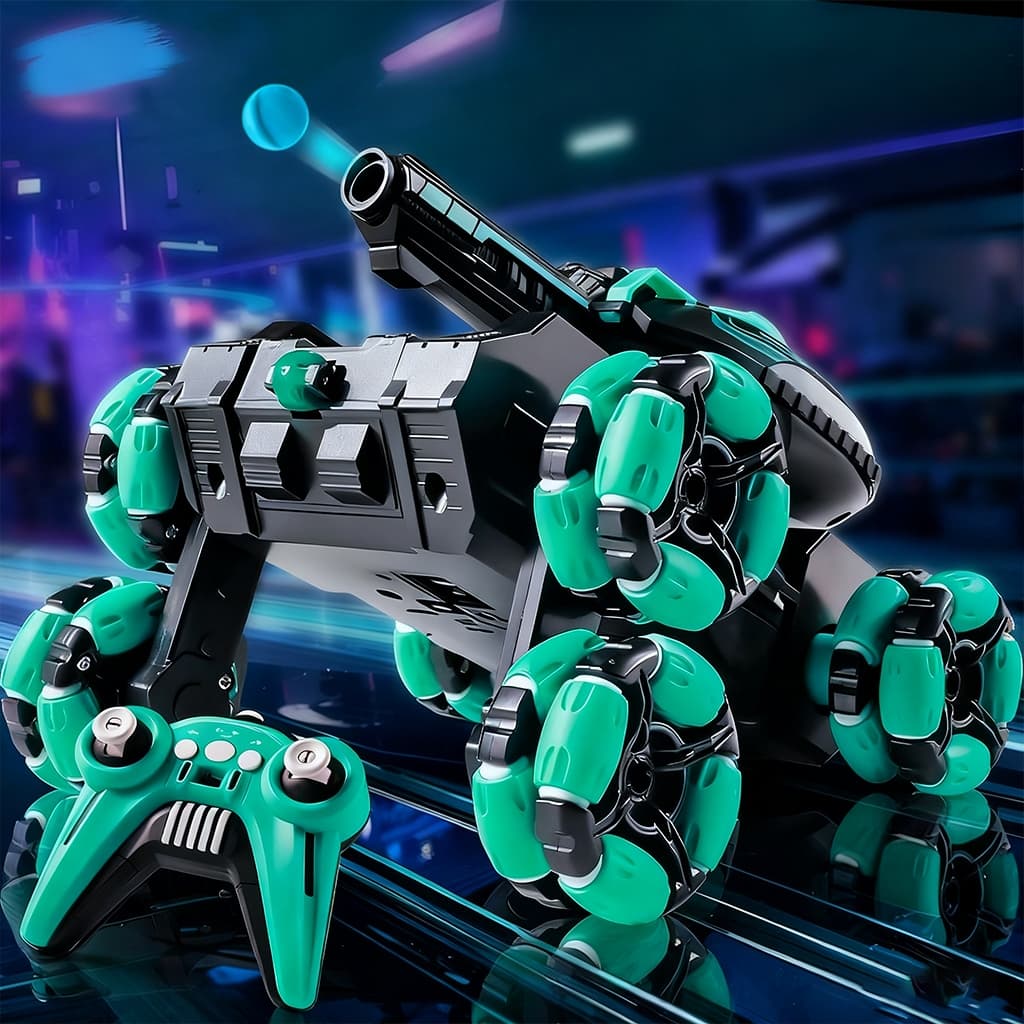 Carrinho Controle Remoto Acrobático Stunt Racing Drift Gira 360°-Atire balas