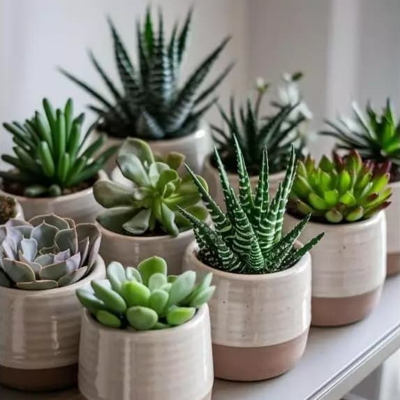 3 a 12 PCS Mini Suculentas Realistas Artificiais SORTIDAS Estilos Cores Misturados - Pequena