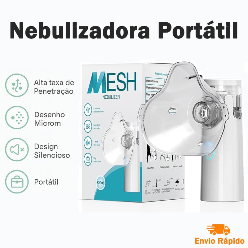 Máquina Nebulizadora Portátil Inalador Nebulizador Adulto Infantil Silencioso