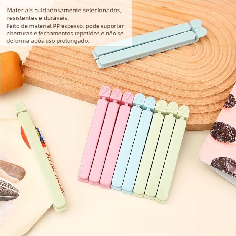 Conjunto Lacre Prendedores Pregador – 12Uns 3 Tamanhos, Para Sacos e Embalagens!