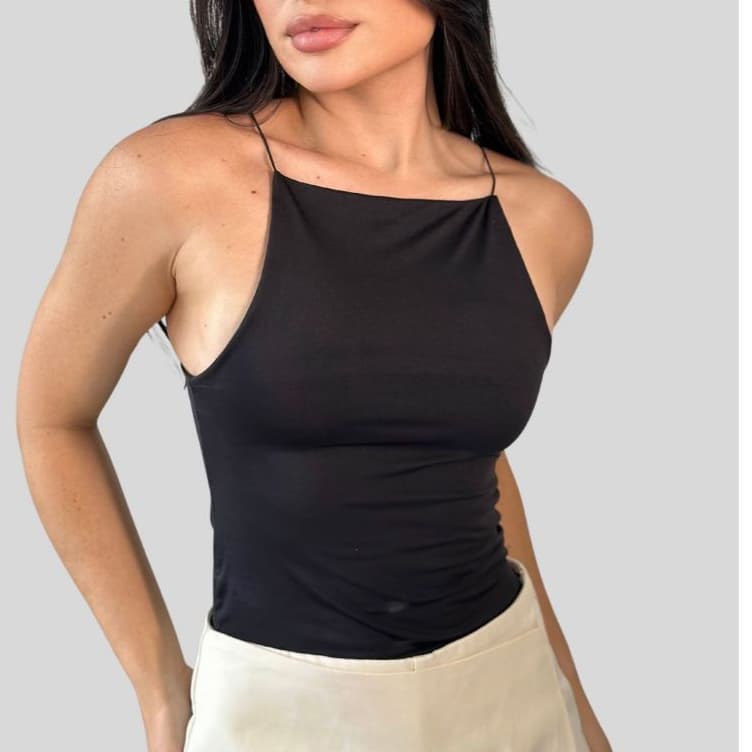 Regata Academia Cropped Alça Fina Blusa Feminino Suplex Duplo Conforto e Estilo Alcinha Crossfit