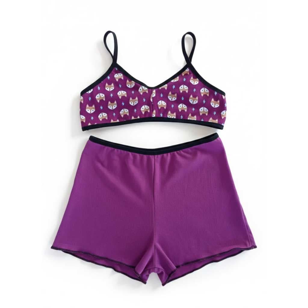 Kit com 2 conjunto infantil com top e short