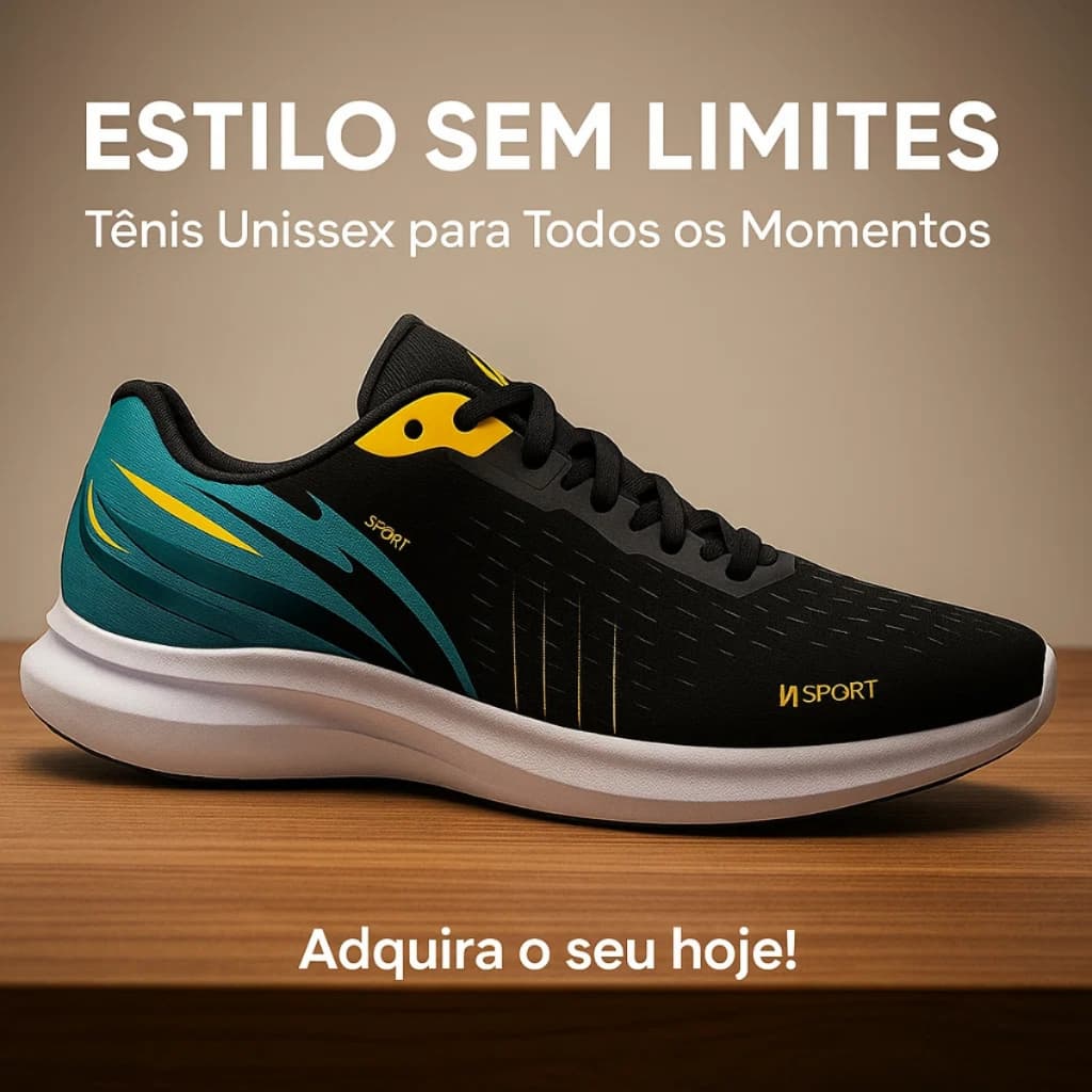 Tênis SNKR Box Feminino/Masculino com Confortável Respirabilidade Alta Aderência no Solado Caminhada