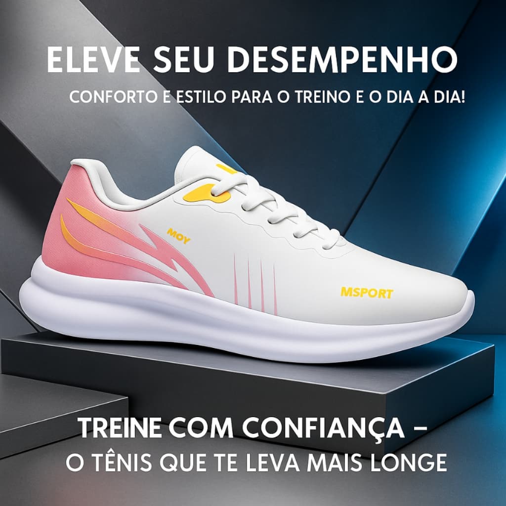 Tênis SNKR Box com Tecnologia de Confortável Forro Macio e Aderência Superior Casual Corrida