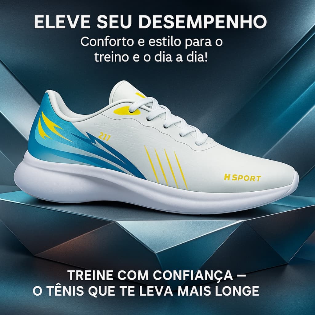 Tênis Leve SNKR Box Confortável EVA Macio Malha Respirável Estrutura Flexível Perfeita para Corridas