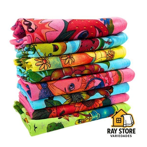 10 Panos De Prato Grande Coloridos Copa Pano 100% Algodão Estampas Variados