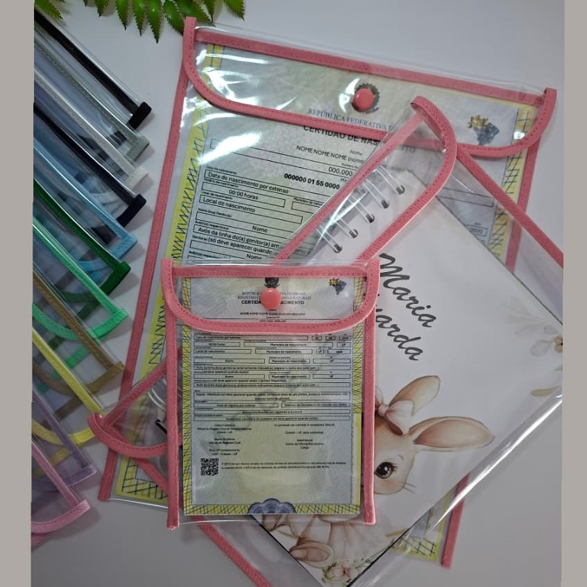 kit porta documentos 3 peças