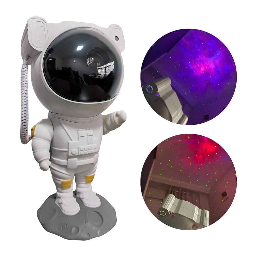 Astronauta Robô Luminária Projetor Galáxia Crianças Luzes Noturnas Estrelas