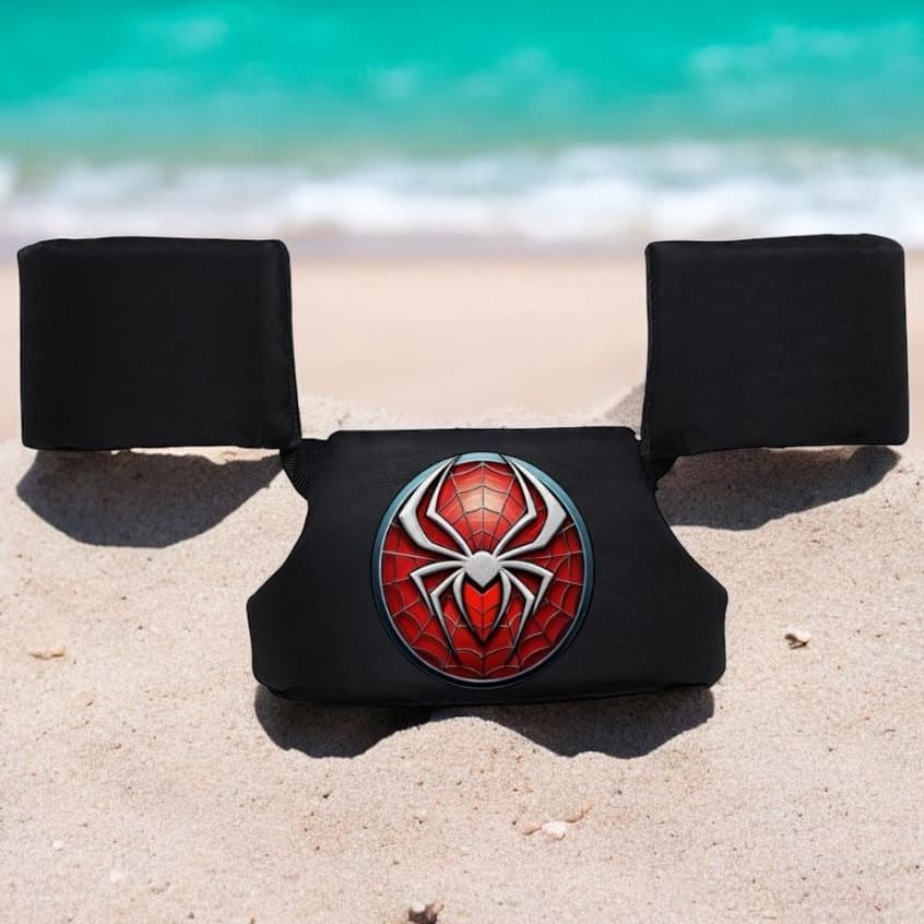 Boia Infantil Colete Salva Vidas Homem Aranha Kids Desenhos infantis Piscina e Praia Natação 25kg Não Fura sk 02