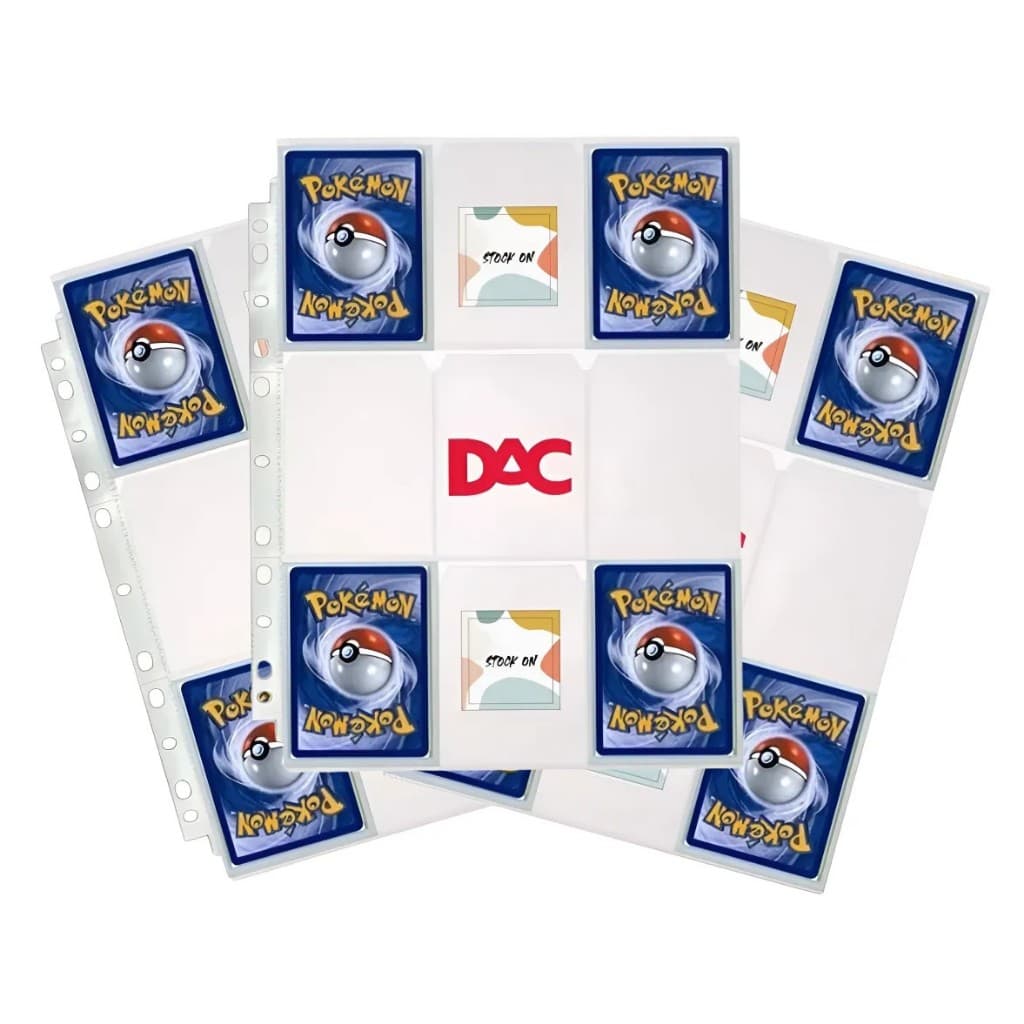 Folha de Fichário para cartas TCG - Pokémon - Magic - 3x3 e 2x2