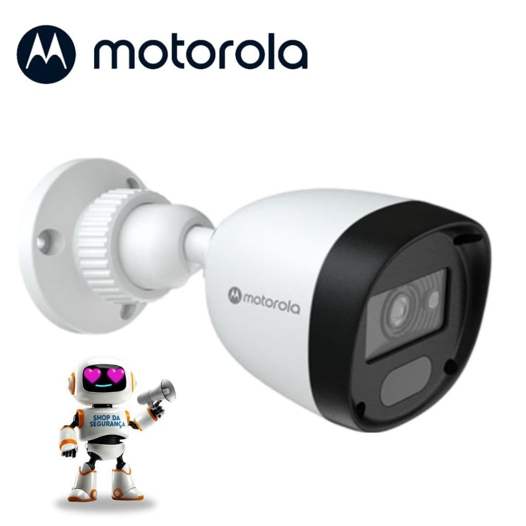 Camera Bullet Externa Ip66 2,8mm Ir20m 1080p 2mp Motorola Compatível com Intelbras Hikvision Giga MDX Hilook