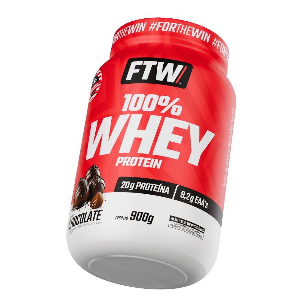 100% Whey protein Pote 900g FTW - 20g Proteína Por Dose