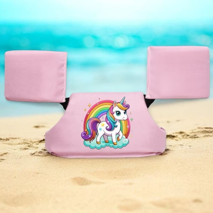 Boia Colete Flutuador Salva Vidas Não Fura Sereia e Unicórnio Para Meninas BF